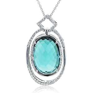 Color Pendant in 18k Gold with Diamonds