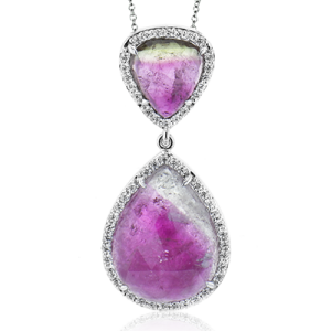 Color Pendant in 18k Gold with Diamonds