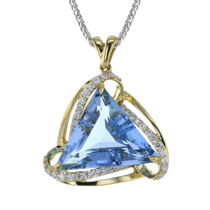 Color Pendant in 18k Gold with Diamonds