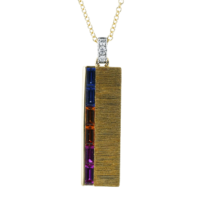 Color Pendant in 18k Gold with Diamonds