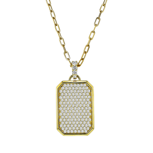 Gent Necklace in 18k Gold with Diamonds