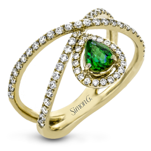 Color Ring in 18k Gold with Diamonds