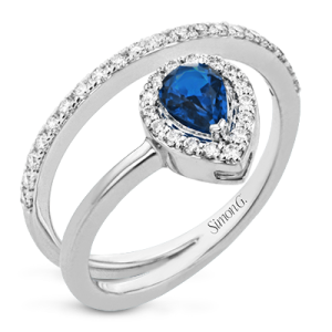Color Ring in 18k Gold with Diamonds