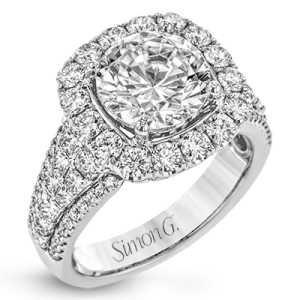 Engagement Ring in 18k Gold with Diamonds