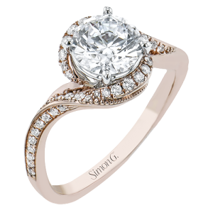 Engagement Ring in 18k Gold with Diamonds