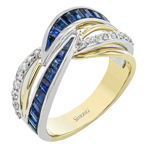 Color Ring in 18k Gold with Diamonds