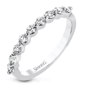 Wedding Band in 18k Gold with Diamonds