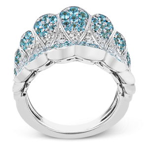 Color Ring in 18k Gold with Diamonds