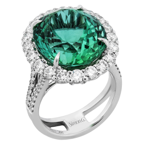 Color Ring in 18k Gold with Diamonds