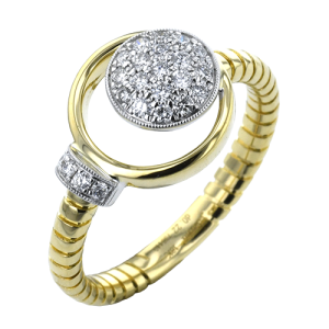 Right Hand Ring in 18k Gold with Diamonds