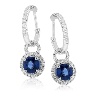 Color Earring in 18k Gold with Diamonds
