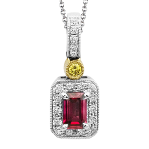 Color Pendant in 18k Gold with Diamonds