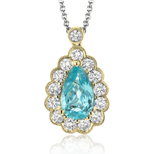 Color Pendant in 18k Gold with Diamonds