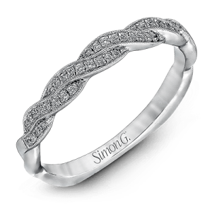Wedding Band in 18k Gold with Diamonds