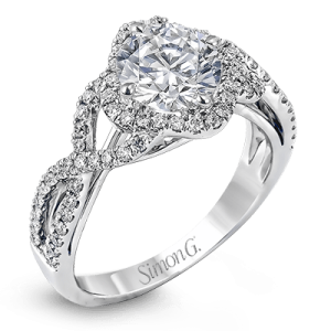 Engagement Ring in 18k Gold with Diamonds