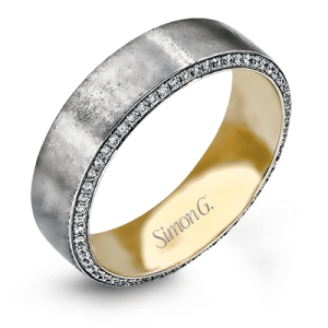 Men Ring in 14k Gold with Diamonds