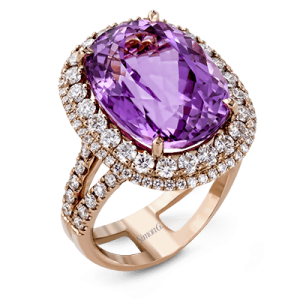 Color Ring in 18k Gold with Diamonds
