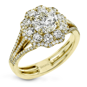 Engagement Ring in 18k Gold with Diamonds