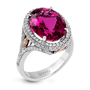 Color Ring in 18k Gold with Diamonds