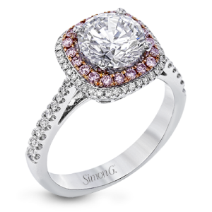 Engagement Ring in 18k Gold with Diamonds