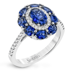 Color Ring in 18k Gold with Diamonds