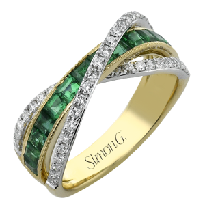 Color Ring in 18k Gold with Diamonds