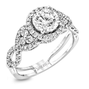 Engagement Ring in 18k Gold with Diamonds