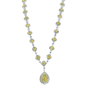 Color Necklace in 18k Gold with Diamonds