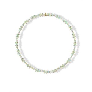 18K Yellow Gold Australian Opal Necklace