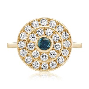 14K Yellow Gold Montana Sapphire Ring