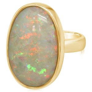 14K Yellow Gold Australian Opal Ring