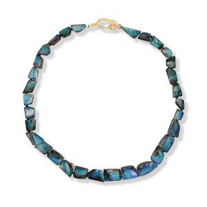 14K Yellow Gold Australian Boulder Opal Neckpiece