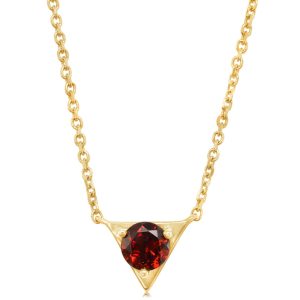 14K Yellow Gold Garnet Neckpiece