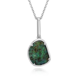 Sterling Silver Australian Boulder Opal Pendant