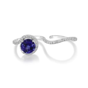 Platinum Tanzanite/Diamond Ring