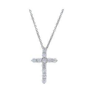 Diamond Prong Set Cross Pendant