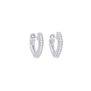 Heart Shape Diamond Huggies