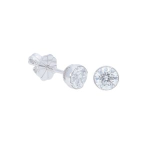 Diamond Bezel Stud Earrings