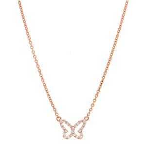 Open Pave Diamond Butterfly Pendant