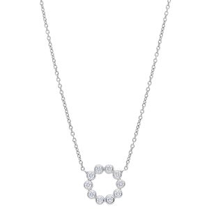 Diamond Bezel Circle Necklace