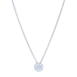 Round Diamond Bezel Pendant