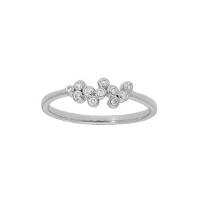 Scattered Diamond Bezel Ring