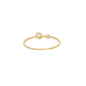 Two Bezel Diamond Thin Band