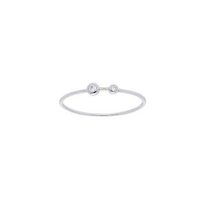 Two Bezel Diamond Thin Band