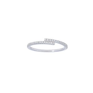 Thin Bypass Pave Diamond Band