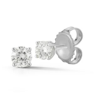 4 Prong Round Diamond Studs Earrings GH-SI2