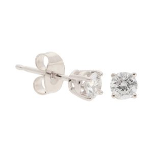4 Prong Round Diamond Studs Earrings GH-SI2