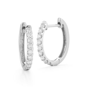 Diamond Pave Huggie Earrings