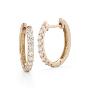 Diamond Pave Huggie Earrings