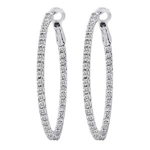 Diamond Hoop Earrings